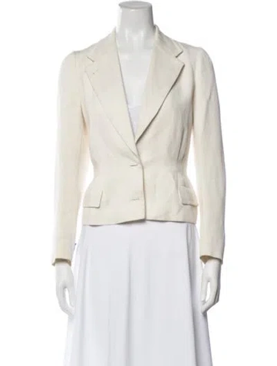 Pre-owned Dries Van Noten Linen Blazer In Neutral