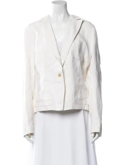 Pre-owned Dries Van Noten Linen Blazer In Neutral