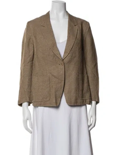 Pre-owned Dries Van Noten Linen Blazer In Neutrals