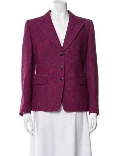 Pre-owned Dries Van Noten Linen Coat In Purple