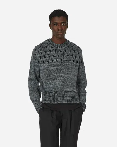 Dries Van Noten Linen Crewneck Sweater In Grey