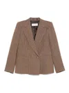 Dries Van Noten Structured Double-breasted Jacket With Shoulder Pads