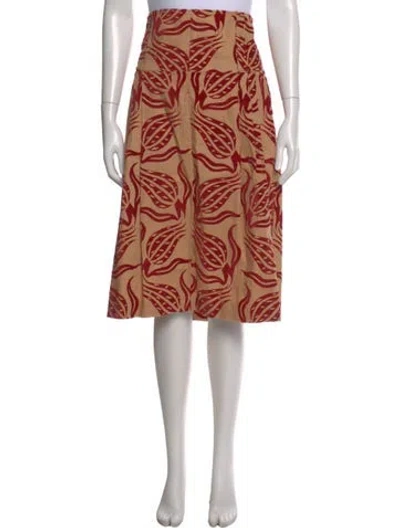 Pre-owned Dries Van Noten Linen Knee-length Skirt