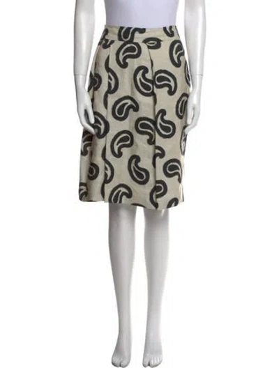 Pre-owned Dries Van Noten Linen Knee-length Skirt In Neutral
