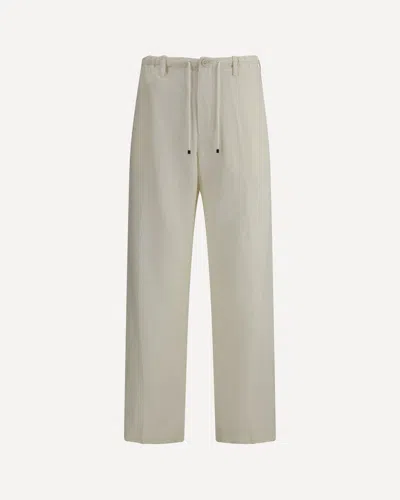 Dries Van Noten Men Linen Pants In Neutral