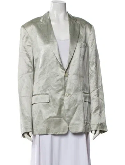 Pre-owned Dries Van Noten Linen Printed Blazer In Neutral