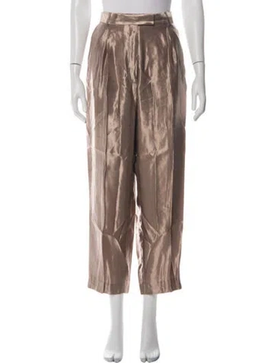 Pre-owned Dries Van Noten Linen Wide Leg Pants In Neutrals
