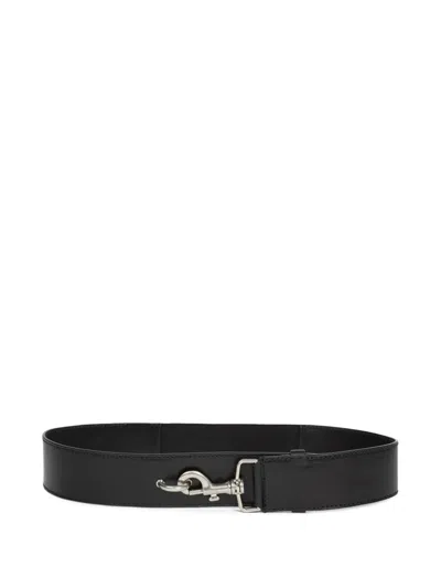 Dries Van Noten Lobster-clasp Leather Belt In Black