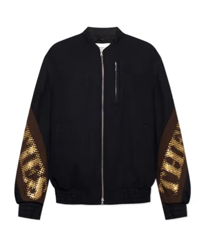 Dries Van Noten Logo Casual Jacket In Black
