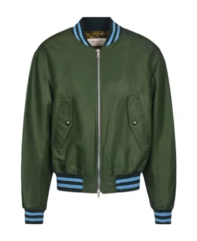 Dries Van Noten Logo Casual Jacket In Green