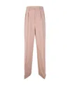 Dries Van Noten Logo Casual Pants In Nude