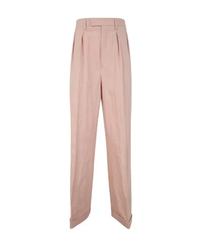 Dries Van Noten Logo Casual Pants In Nude