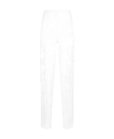 Dries Van Noten Logo Casual Pants In White