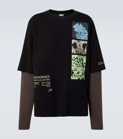 DRIES VAN NOTEN LOGO COTTON JERSEY T-SHIRT