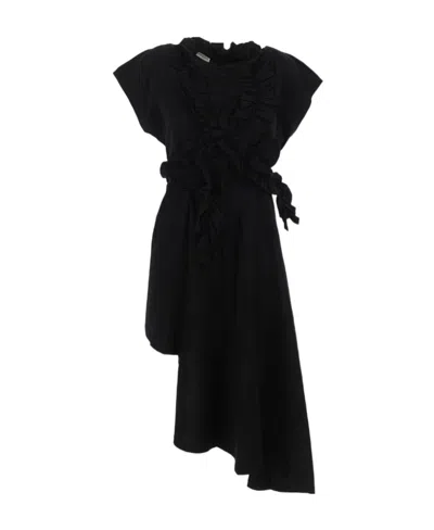 Dries Van Noten Logo Dress In Black