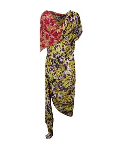 Dries Van Noten Logo Dress In Multicolor