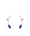 Dries Van Noten Logo-engraved Earrings In Blue