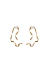 Dries Van Noten Wave Stud Earrings In Yellow