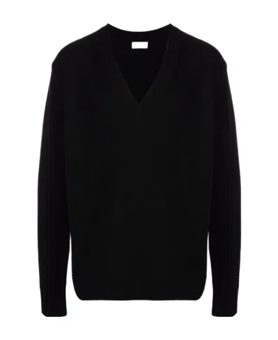 Dries Van Noten Logo Knitted Pullover In Black