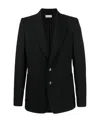 Dries Van Noten Logo Lapel Suit Jacket In Black