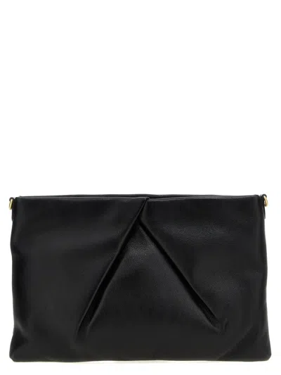 DRIES VAN NOTEN DRIES VAN NOTEN LOGO LEATHER CLUTCH BAG