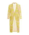 Dries Van Noten Logo Long Coat In Yellow