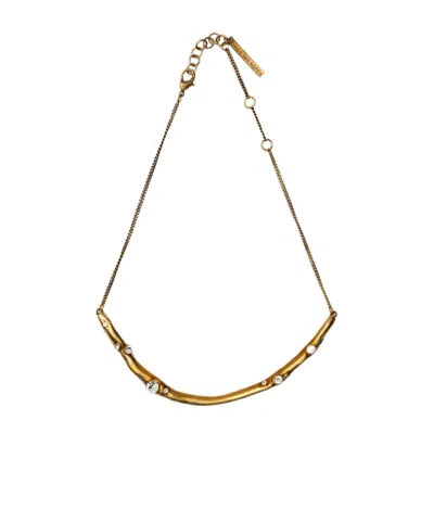 Dries Van Noten Logo Neckchain In Yellow