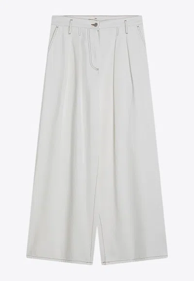 Dries Van Noten Logo Patch Wide-leg Jeans