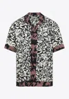 Dries Van Noten Short-sleeve Abstract Pattern Shirt With Camp Collar In Multi
