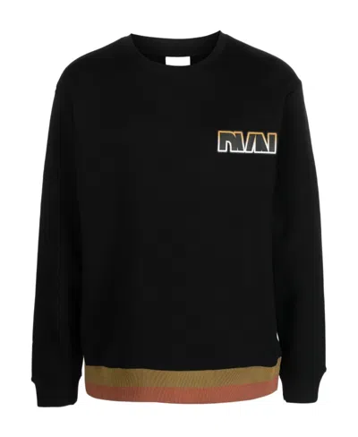Dries Van Noten Logo Round-necked Sweater In Black