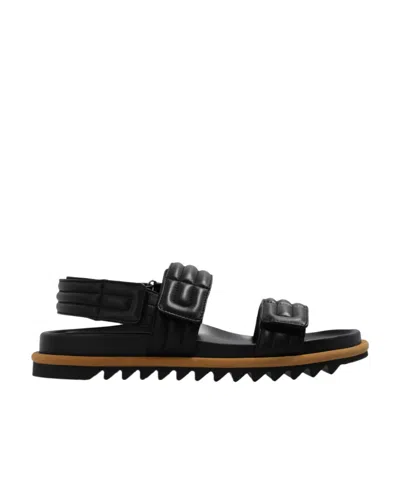 Dries Van Noten Logo Sandals In Black