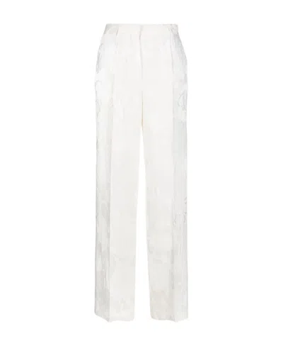 Dries Van Noten Logo Straight Pants In Animal Print