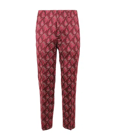Dries Van Noten Logo Suit Trousers In Red
