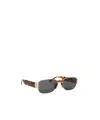 Dries Van Noten Logo Sunglasses In Gray