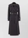 Dries Van Noten Long Belted Raincoat Epaulettes In Brown