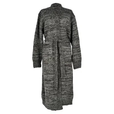 Pre-owned Dries Van Noten Long Cardigan In Grey Alpaca Wool