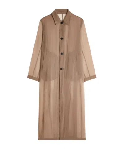 Dries Van Noten Long Casual Jacket In Brown