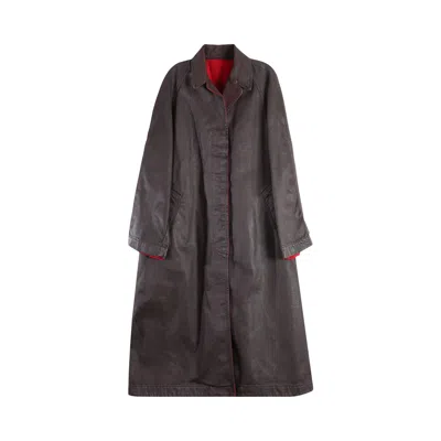 Pre-owned Dries Van Noten Long Coat 'burgundy' | Tan | Women's Size 36