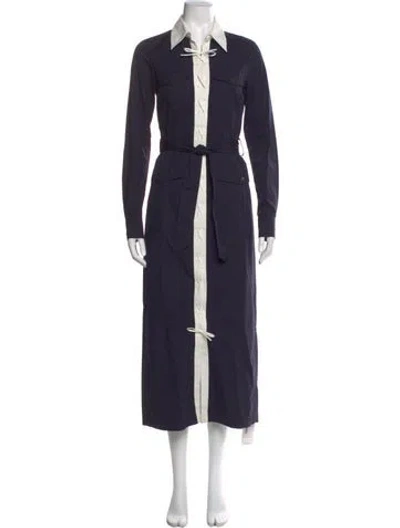 Pre-owned Dries Van Noten Long Dress In Blue