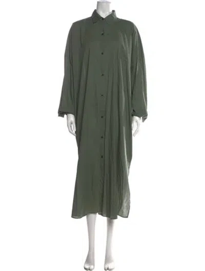 Pre-owned Dries Van Noten Long Dress In Green