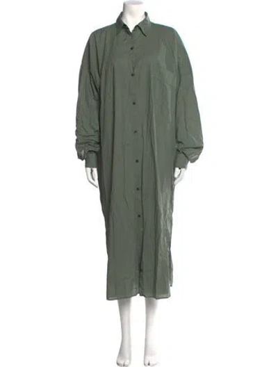 Pre-owned Dries Van Noten Long Dress In Green