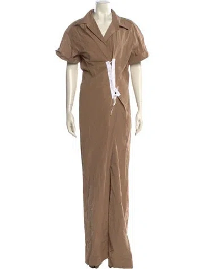 Pre-owned Dries Van Noten Long Dress In Neutral