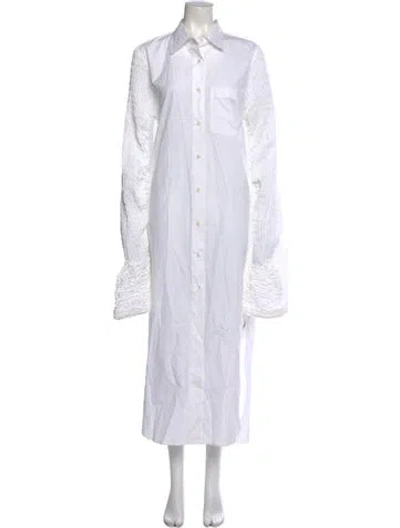Pre-owned Dries Van Noten Long Dress In White