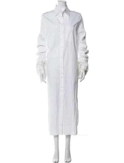 Pre-owned Dries Van Noten Long Dress In White