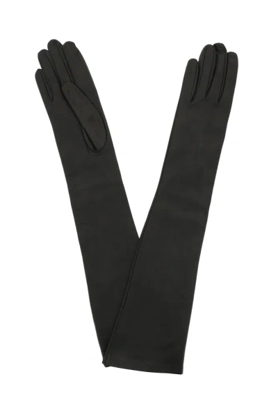 Dries Van Noten Long Gloves In Black