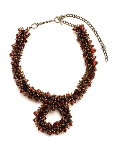 Dries Van Noten Long Necklace In Brown