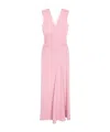 Dries Van Noten Daring Draped Maxi Dress In Pink