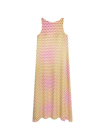 Dries Van Noten Polka-dot Silk-satin Maxi Dress In Multi