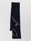 Dries Van Noten Long Rectangle Scarf Abstract Pattern Soft Texture In Black