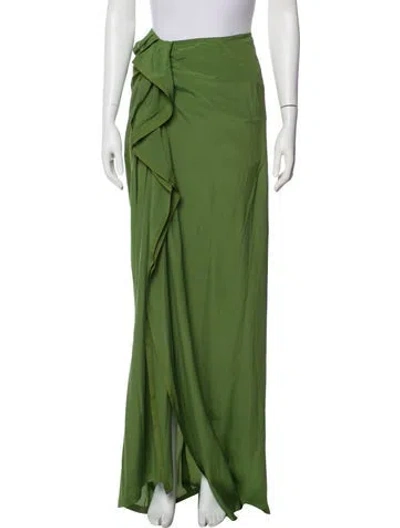 Pre-owned Dries Van Noten Long Skirt In Green